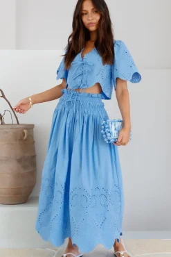 Fashion Tops And Vests|Shirts>SOFIE THE LABEL Your Soul Crop Top Blue