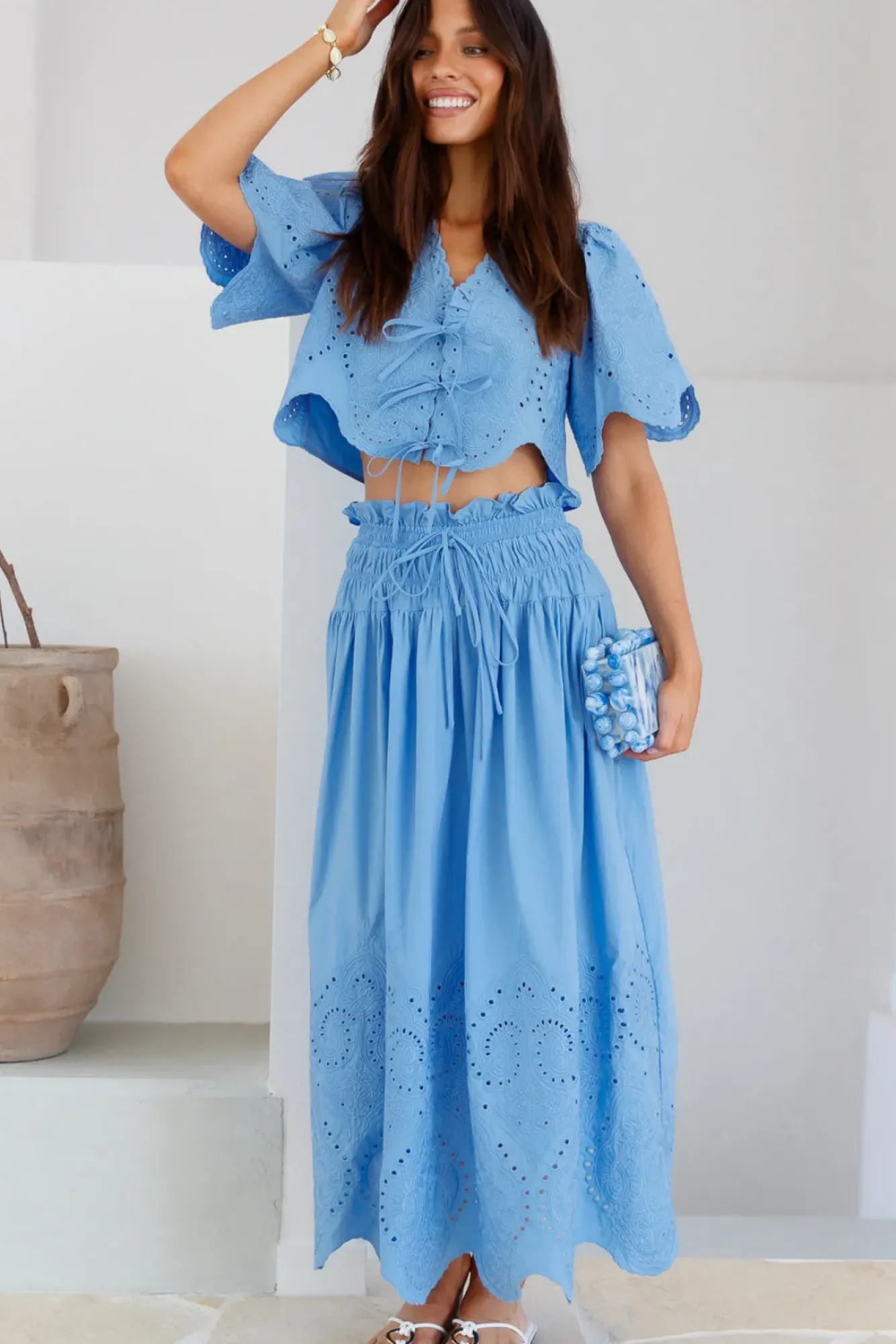 Fashion Tops And Vests|Shirts>SOFIE THE LABEL Your Soul Crop Top Blue