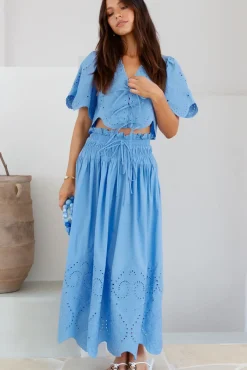 Skirt And Top Sets>SOFIE THE LABEL Your Soul Maxi Skirt Blue