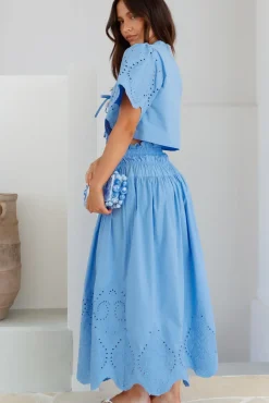 Skirt And Top Sets>SOFIE THE LABEL Your Soul Maxi Skirt Blue