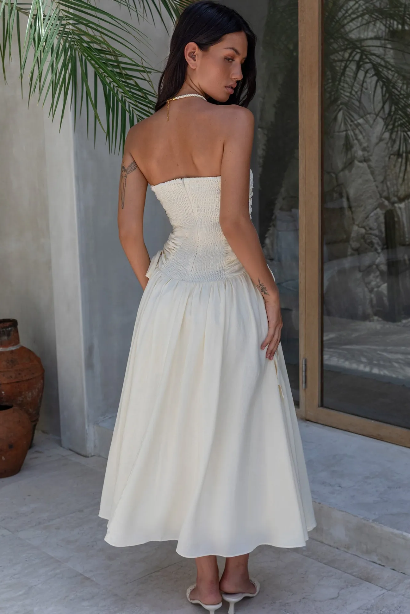 White Dresses|Maxi Dresses>ASTR Zori Maxi Dress Cream